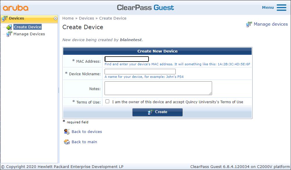 Image of Registering a Device